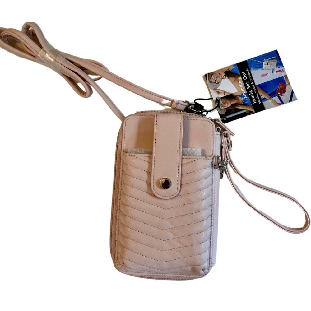Safe Keeper, Crossbody, Phone Holder, Wallet, Pink, NWT